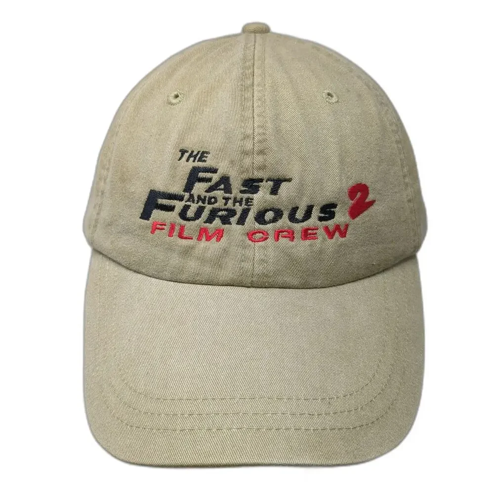 Adams Beige Baseball Cap One Size Fast and the Furious 2 Film Crew Hat Slideback